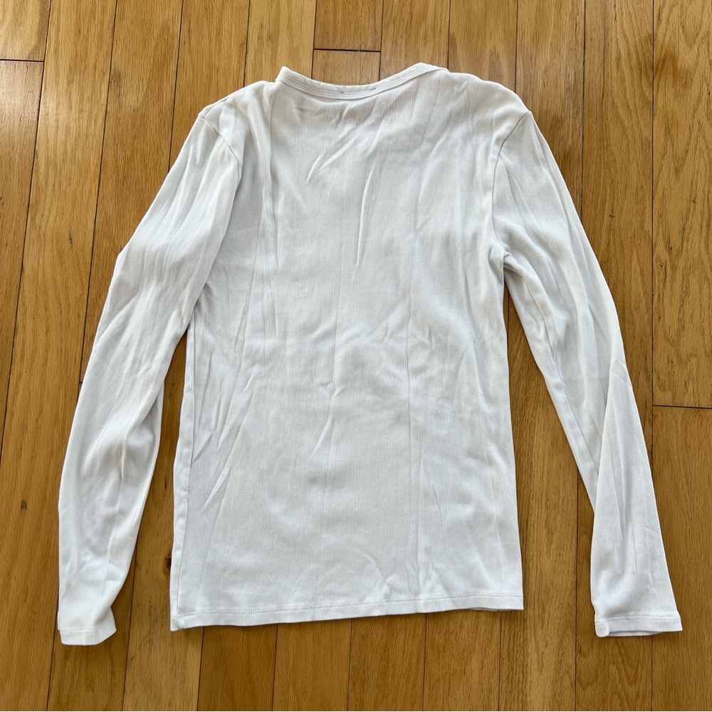 Zara Classic White Long Sleeve Tee - Picture 5 of 5